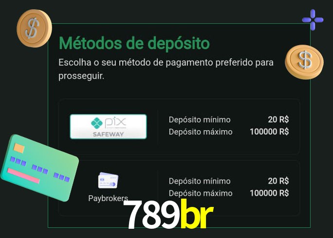 O cassino 789br oferece uma grande variedade de métodos de pagamento